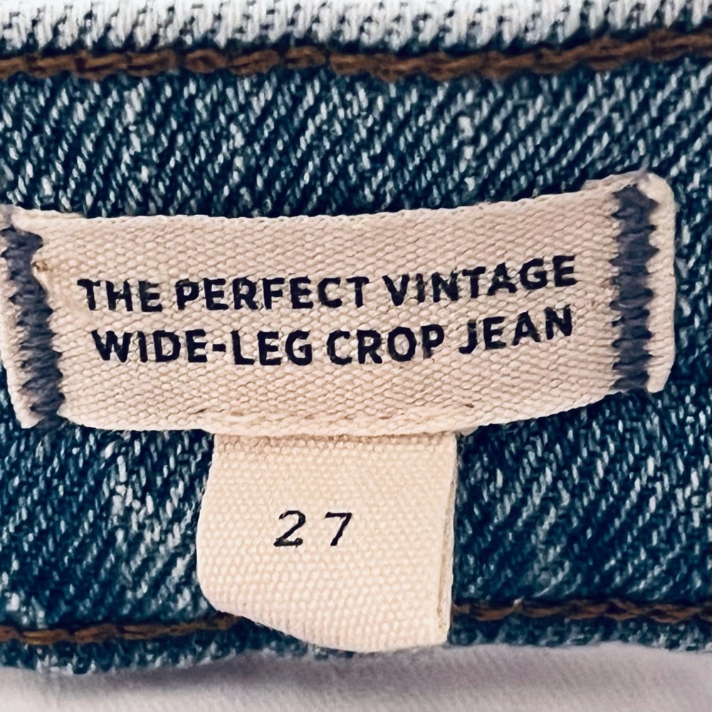 Madewell-Perfect Vintage Wide-Leg Crop Jean. Size: 27 - Picture 8 of 11